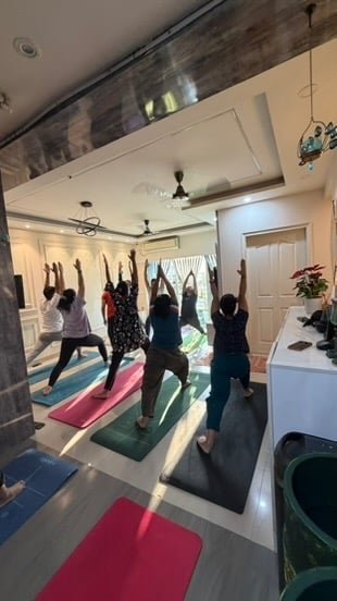 Semi-annual yoga class session